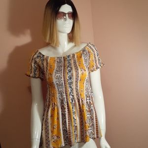 Spring Flower Print Top